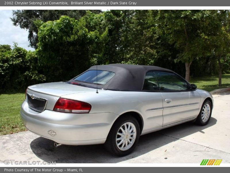 Brilliant Silver Metallic / Dark Slate Gray 2002 Chrysler Sebring LXi Convertible