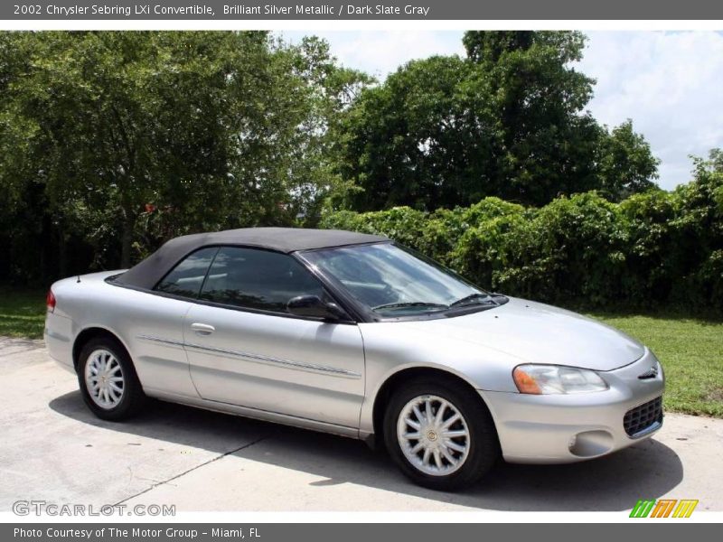 Brilliant Silver Metallic / Dark Slate Gray 2002 Chrysler Sebring LXi Convertible