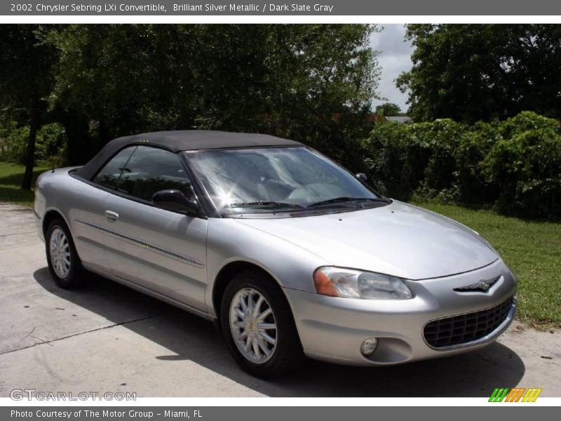 Brilliant Silver Metallic / Dark Slate Gray 2002 Chrysler Sebring LXi Convertible