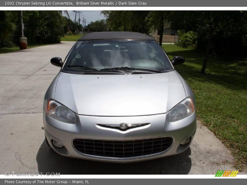 Brilliant Silver Metallic / Dark Slate Gray 2002 Chrysler Sebring LXi Convertible