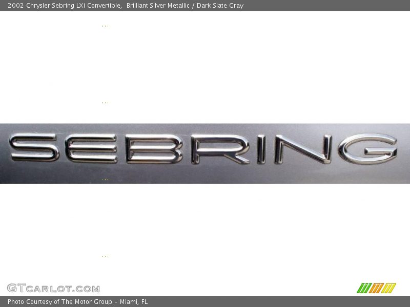 Brilliant Silver Metallic / Dark Slate Gray 2002 Chrysler Sebring LXi Convertible