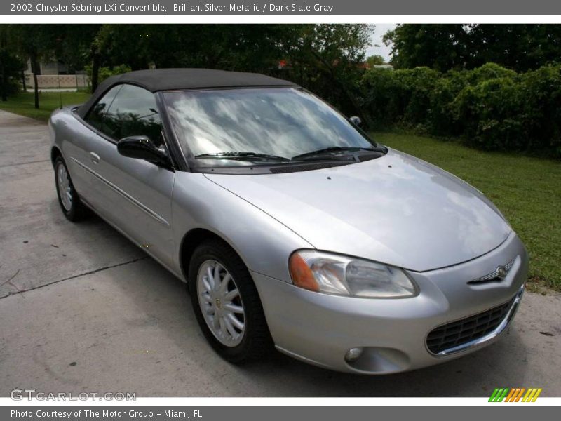 Brilliant Silver Metallic / Dark Slate Gray 2002 Chrysler Sebring LXi Convertible