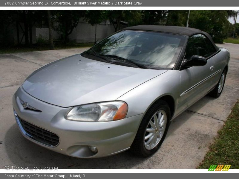 Brilliant Silver Metallic / Dark Slate Gray 2002 Chrysler Sebring LXi Convertible