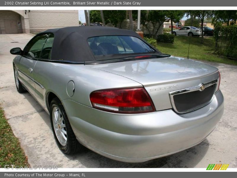 Brilliant Silver Metallic / Dark Slate Gray 2002 Chrysler Sebring LXi Convertible