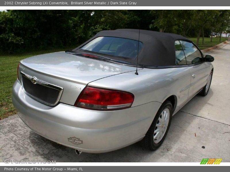 Brilliant Silver Metallic / Dark Slate Gray 2002 Chrysler Sebring LXi Convertible