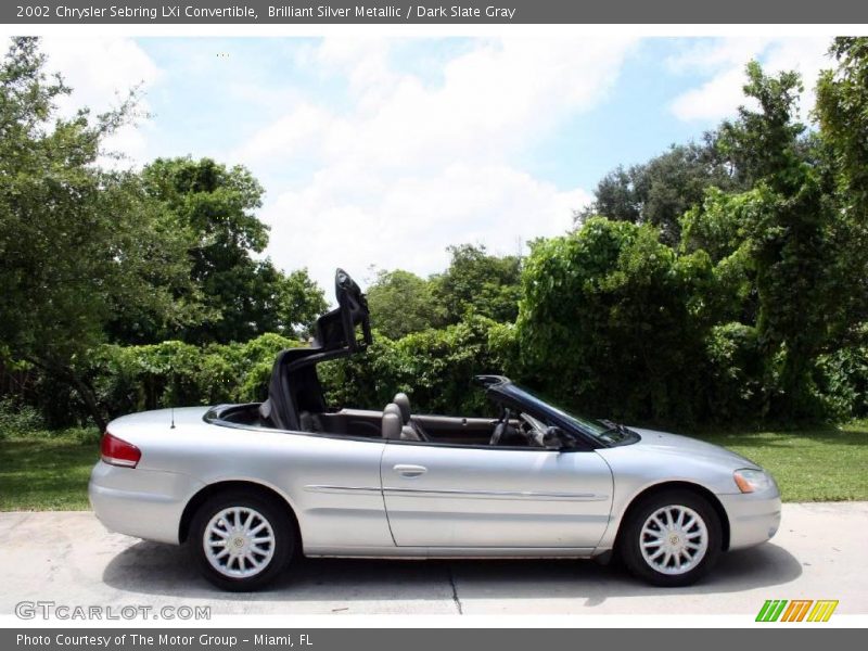 Brilliant Silver Metallic / Dark Slate Gray 2002 Chrysler Sebring LXi Convertible