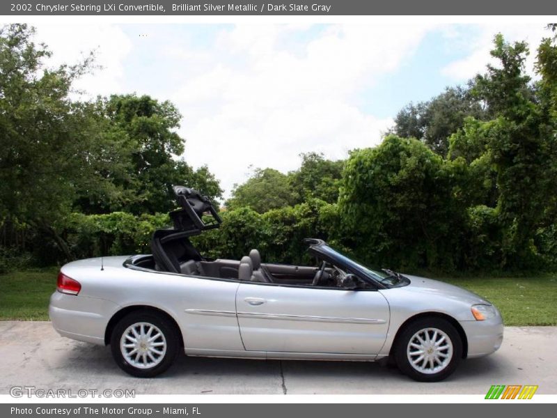 Brilliant Silver Metallic / Dark Slate Gray 2002 Chrysler Sebring LXi Convertible