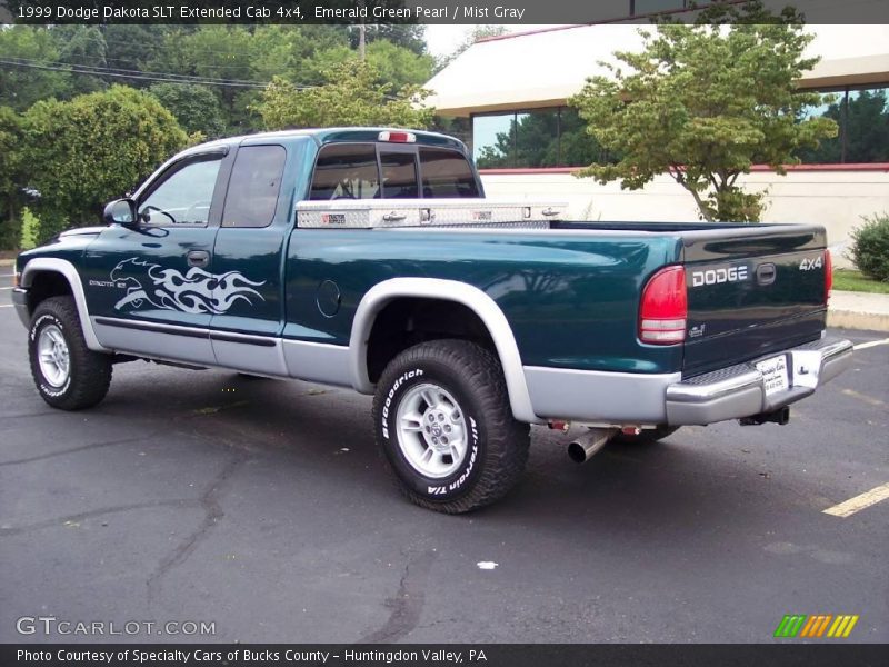Emerald Green Pearl / Mist Gray 1999 Dodge Dakota SLT Extended Cab 4x4