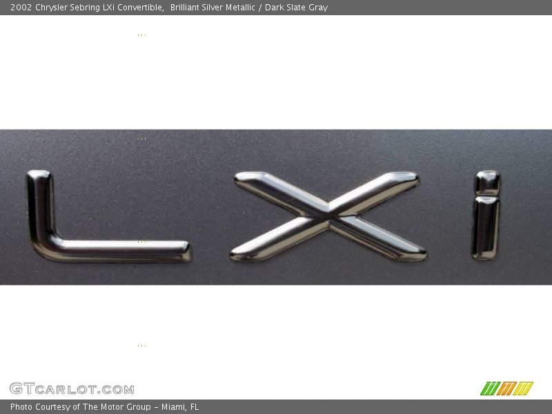 Brilliant Silver Metallic / Dark Slate Gray 2002 Chrysler Sebring LXi Convertible