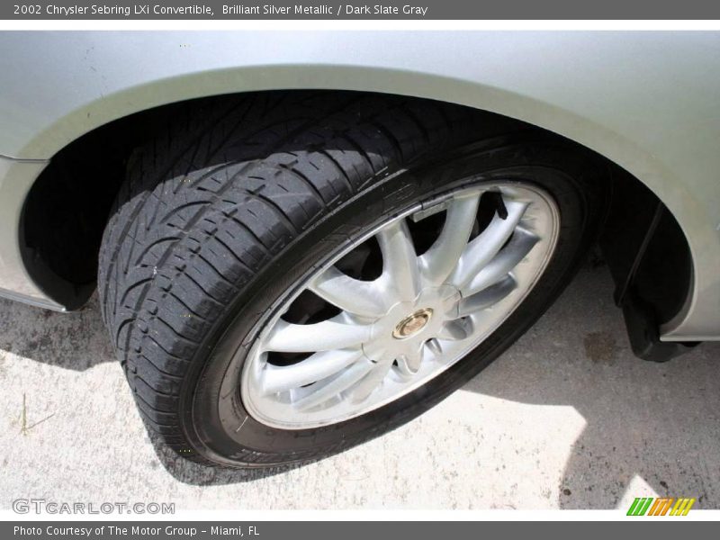Brilliant Silver Metallic / Dark Slate Gray 2002 Chrysler Sebring LXi Convertible