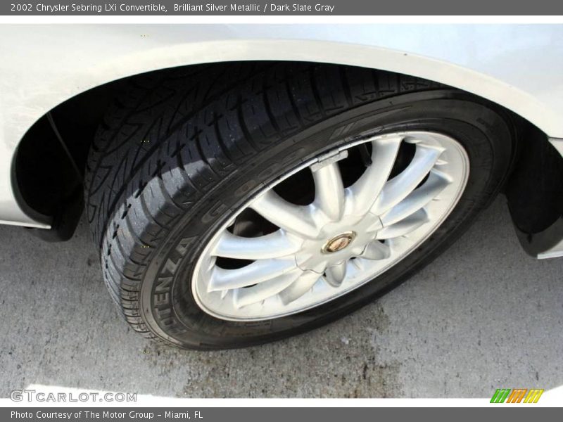 Brilliant Silver Metallic / Dark Slate Gray 2002 Chrysler Sebring LXi Convertible