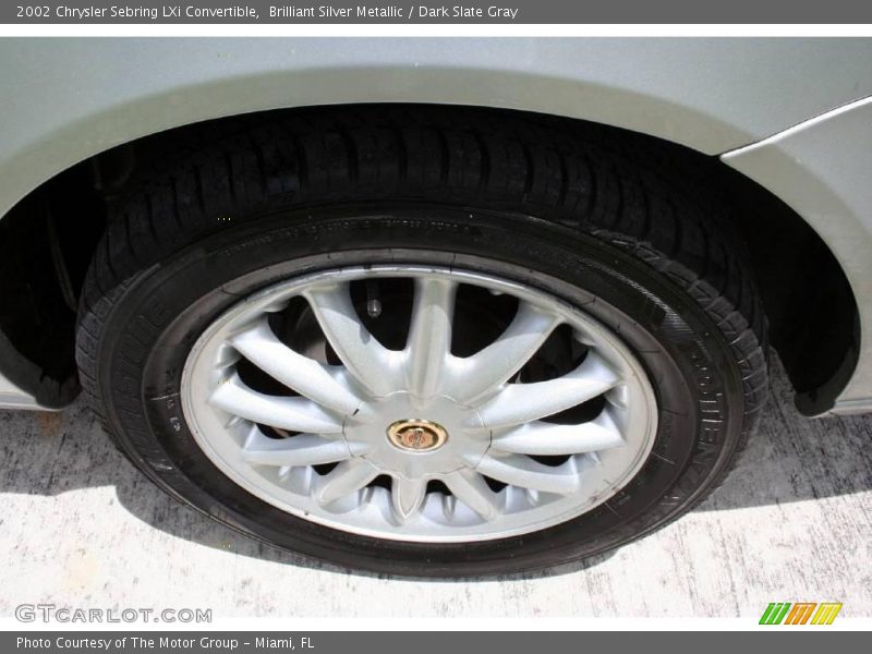 Brilliant Silver Metallic / Dark Slate Gray 2002 Chrysler Sebring LXi Convertible