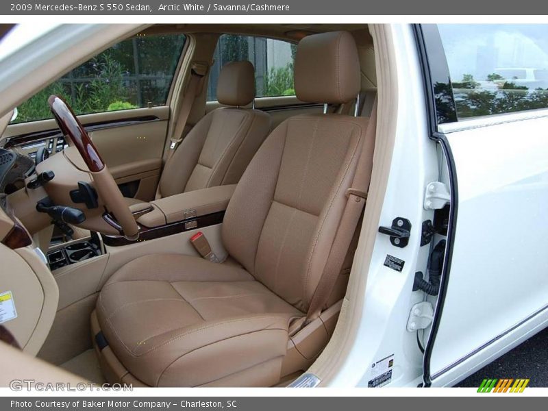 Arctic White / Savanna/Cashmere 2009 Mercedes-Benz S 550 Sedan