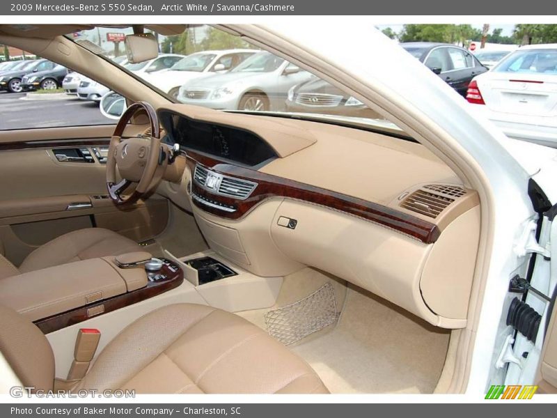 Arctic White / Savanna/Cashmere 2009 Mercedes-Benz S 550 Sedan