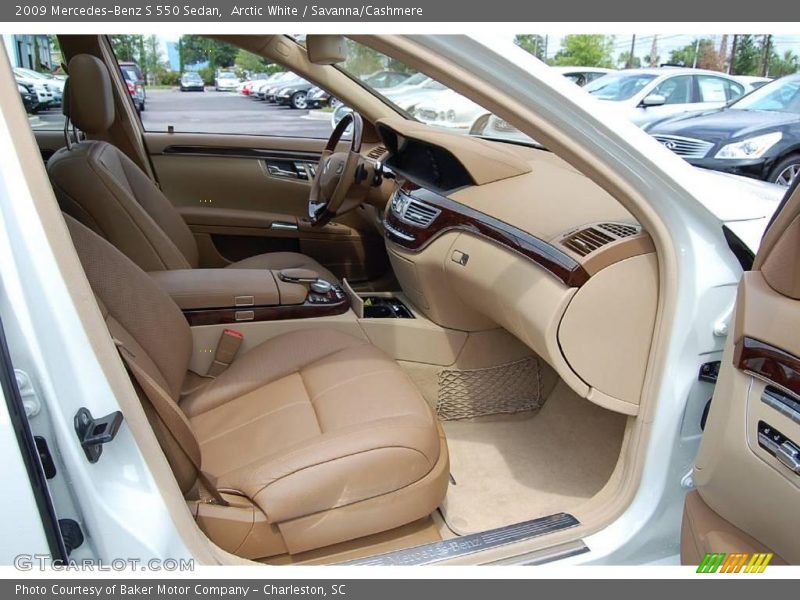 Arctic White / Savanna/Cashmere 2009 Mercedes-Benz S 550 Sedan