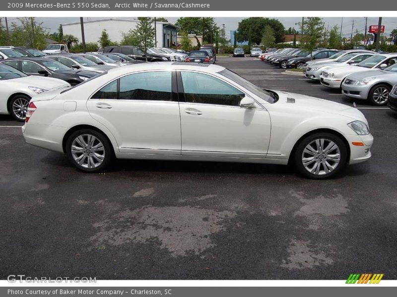 Arctic White / Savanna/Cashmere 2009 Mercedes-Benz S 550 Sedan
