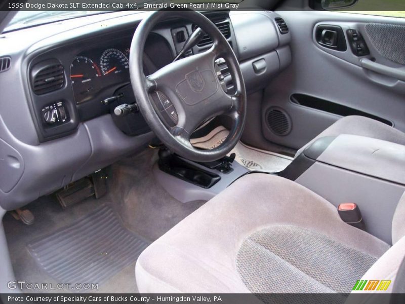 Emerald Green Pearl / Mist Gray 1999 Dodge Dakota SLT Extended Cab 4x4