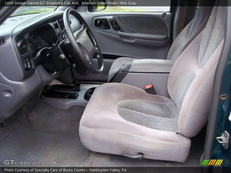 Emerald Green Pearl / Mist Gray 1999 Dodge Dakota SLT Extended Cab 4x4