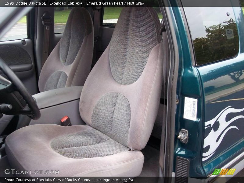 Emerald Green Pearl / Mist Gray 1999 Dodge Dakota SLT Extended Cab 4x4
