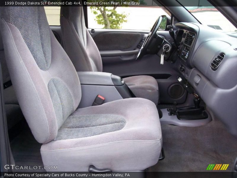 Emerald Green Pearl / Mist Gray 1999 Dodge Dakota SLT Extended Cab 4x4
