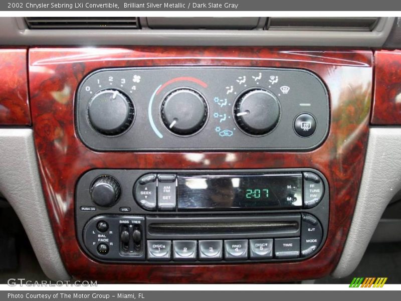 Brilliant Silver Metallic / Dark Slate Gray 2002 Chrysler Sebring LXi Convertible