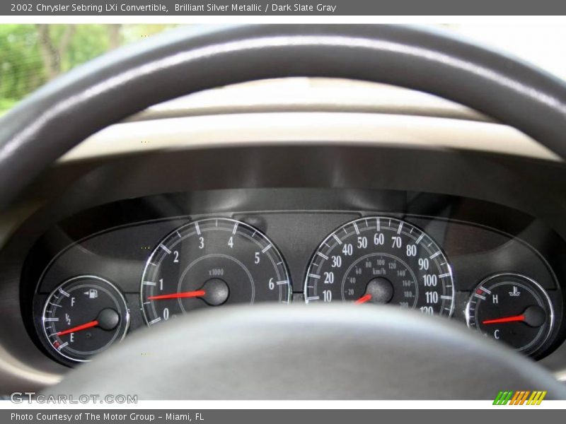 Brilliant Silver Metallic / Dark Slate Gray 2002 Chrysler Sebring LXi Convertible