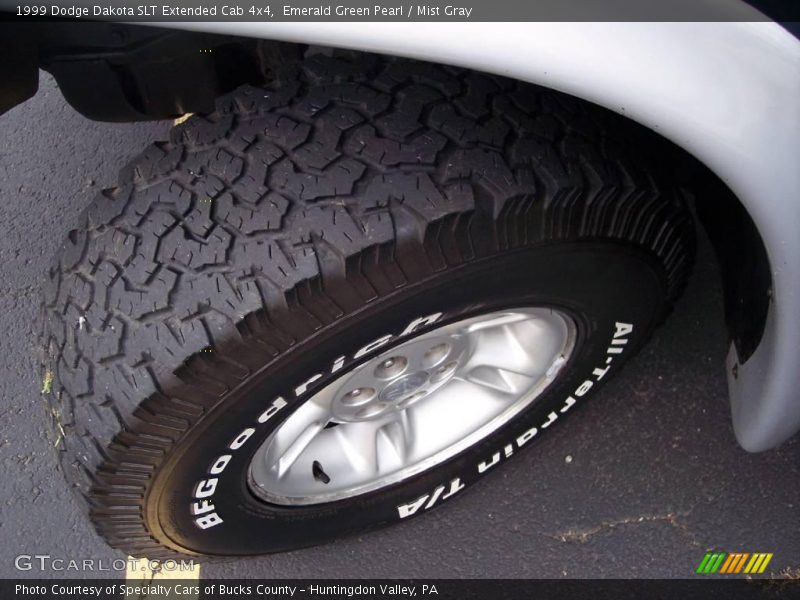 Emerald Green Pearl / Mist Gray 1999 Dodge Dakota SLT Extended Cab 4x4