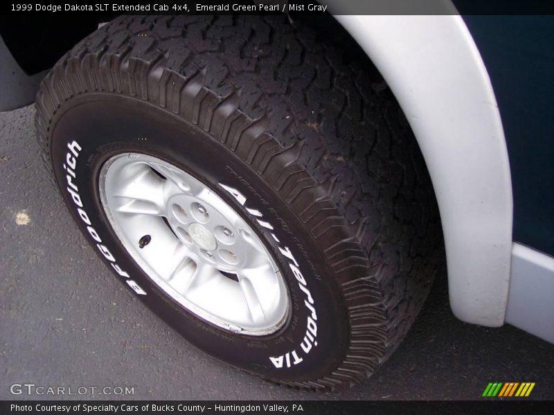 Emerald Green Pearl / Mist Gray 1999 Dodge Dakota SLT Extended Cab 4x4