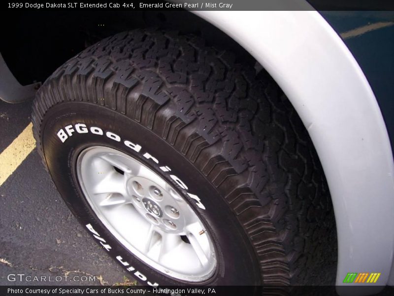 Emerald Green Pearl / Mist Gray 1999 Dodge Dakota SLT Extended Cab 4x4