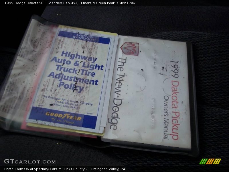 Emerald Green Pearl / Mist Gray 1999 Dodge Dakota SLT Extended Cab 4x4
