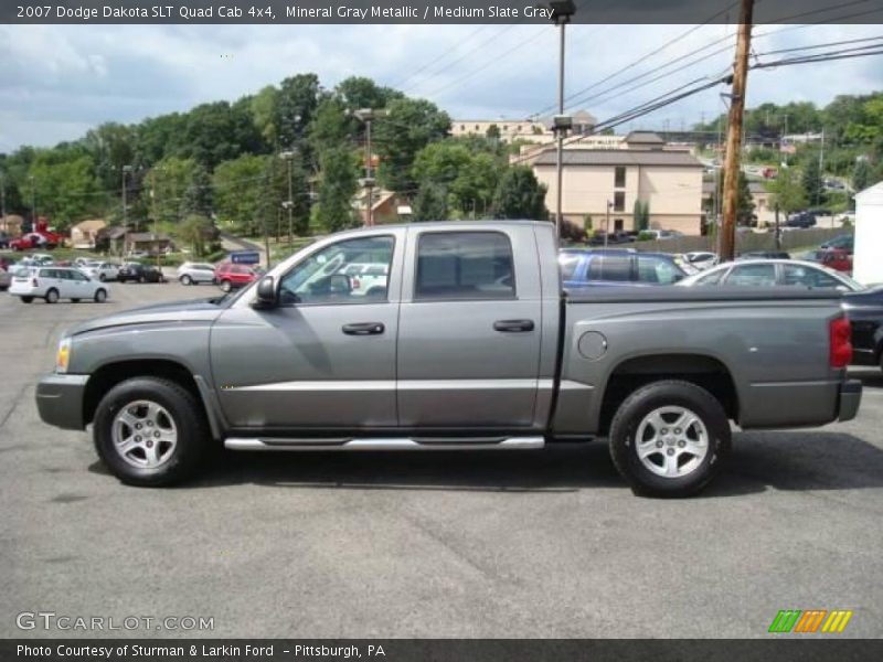 Mineral Gray Metallic / Medium Slate Gray 2007 Dodge Dakota SLT Quad Cab 4x4