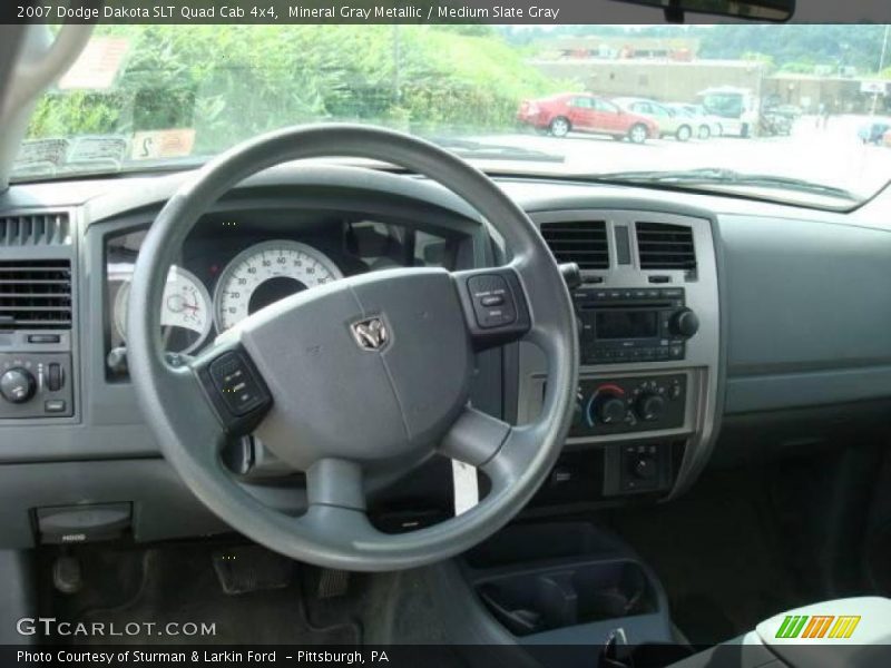 Mineral Gray Metallic / Medium Slate Gray 2007 Dodge Dakota SLT Quad Cab 4x4