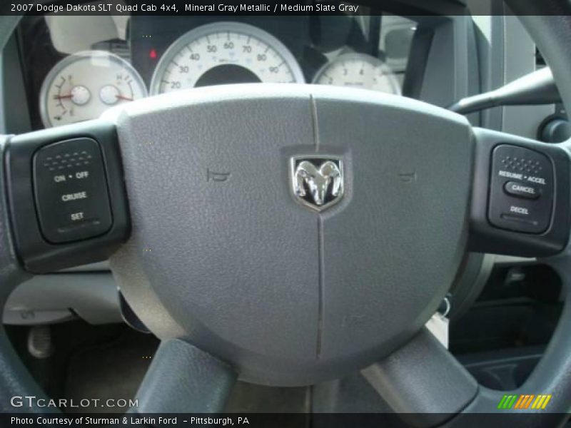 Mineral Gray Metallic / Medium Slate Gray 2007 Dodge Dakota SLT Quad Cab 4x4