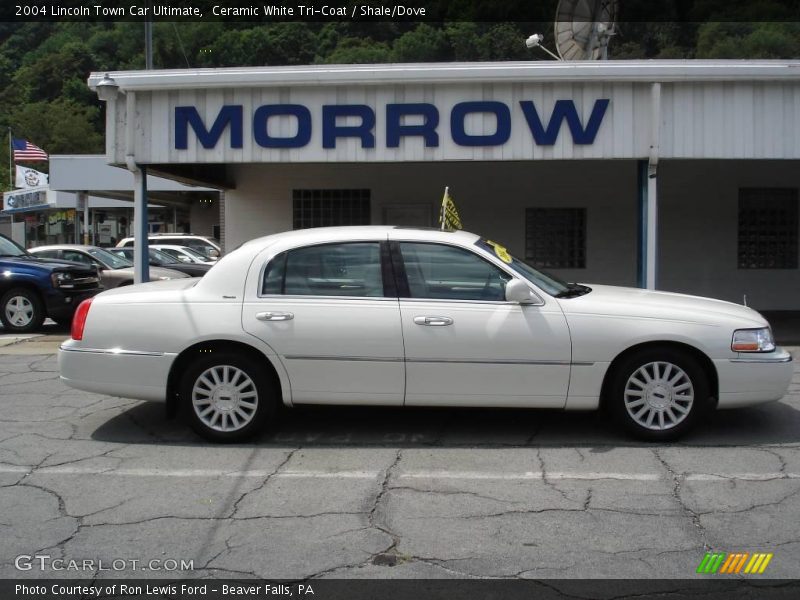 Ceramic White Tri-Coat / Shale/Dove 2004 Lincoln Town Car Ultimate