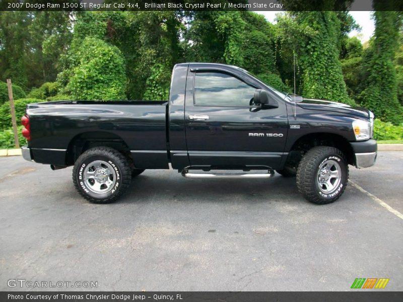 Brilliant Black Crystal Pearl / Medium Slate Gray 2007 Dodge Ram 1500 ST Regular Cab 4x4