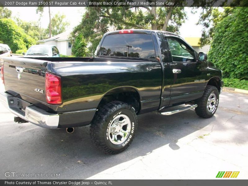 Brilliant Black Crystal Pearl / Medium Slate Gray 2007 Dodge Ram 1500 ST Regular Cab 4x4