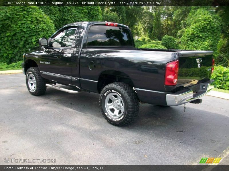Brilliant Black Crystal Pearl / Medium Slate Gray 2007 Dodge Ram 1500 ST Regular Cab 4x4