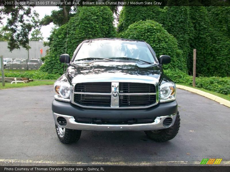 Brilliant Black Crystal Pearl / Medium Slate Gray 2007 Dodge Ram 1500 ST Regular Cab 4x4