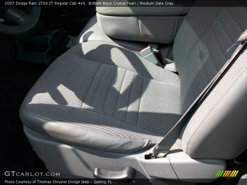 Brilliant Black Crystal Pearl / Medium Slate Gray 2007 Dodge Ram 1500 ST Regular Cab 4x4