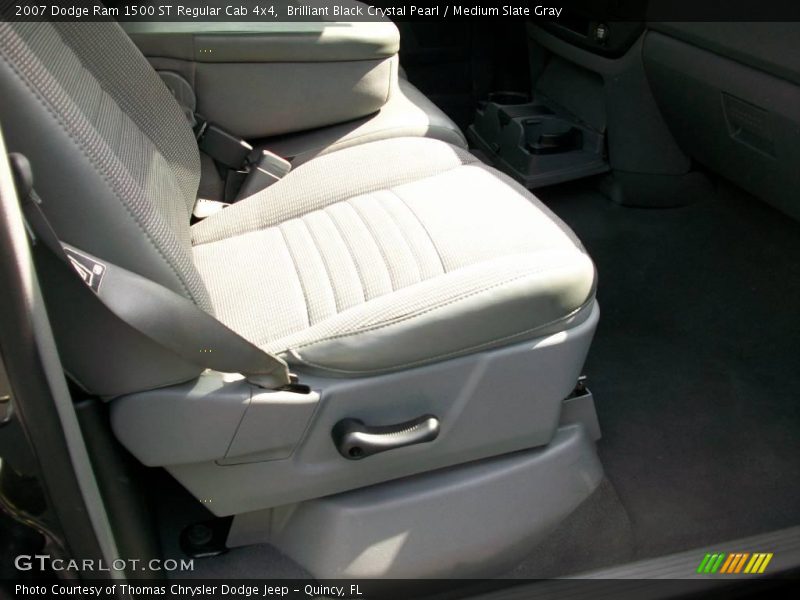 Brilliant Black Crystal Pearl / Medium Slate Gray 2007 Dodge Ram 1500 ST Regular Cab 4x4