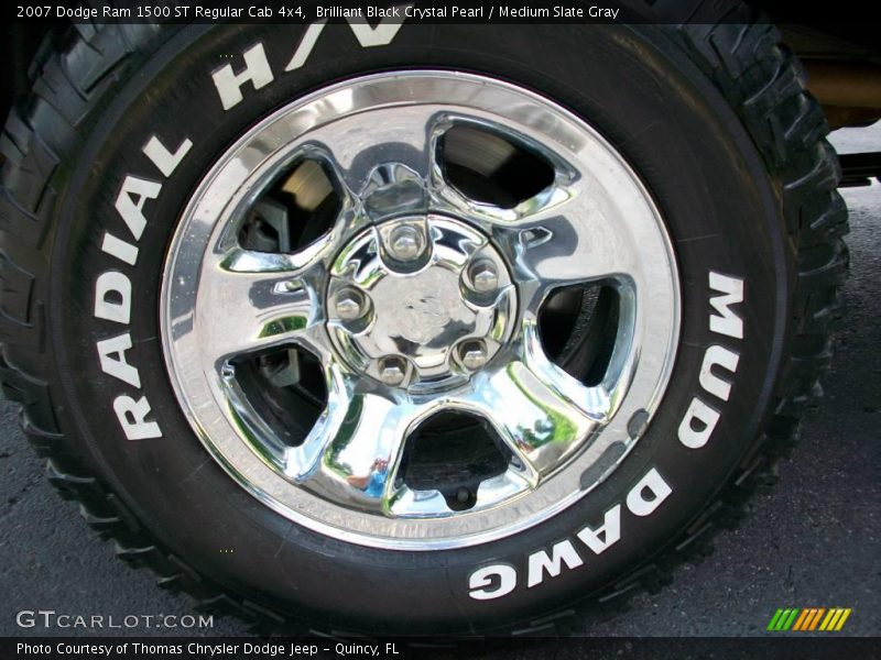 Brilliant Black Crystal Pearl / Medium Slate Gray 2007 Dodge Ram 1500 ST Regular Cab 4x4