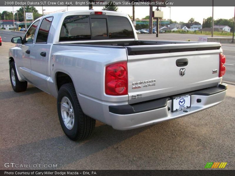 Bright Silver Metallic / Dark Slate Gray/Medium Slate Gray 2008 Dodge Dakota SLT Crew Cab 4x4