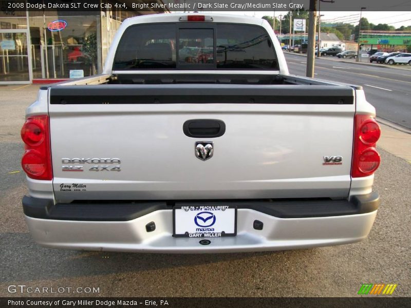 Bright Silver Metallic / Dark Slate Gray/Medium Slate Gray 2008 Dodge Dakota SLT Crew Cab 4x4