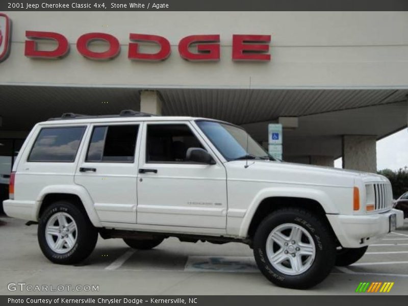Stone White / Agate 2001 Jeep Cherokee Classic 4x4