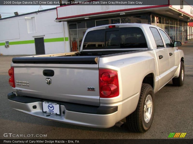 Bright Silver Metallic / Dark Slate Gray/Medium Slate Gray 2008 Dodge Dakota SLT Crew Cab 4x4