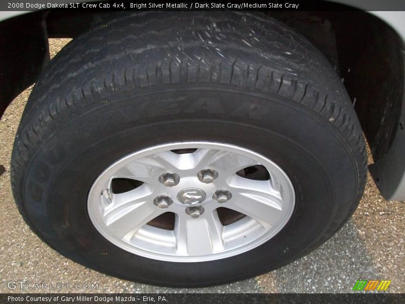 Bright Silver Metallic / Dark Slate Gray/Medium Slate Gray 2008 Dodge Dakota SLT Crew Cab 4x4