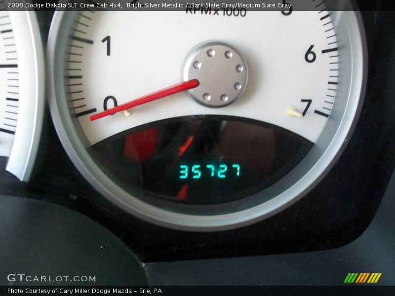 Bright Silver Metallic / Dark Slate Gray/Medium Slate Gray 2008 Dodge Dakota SLT Crew Cab 4x4