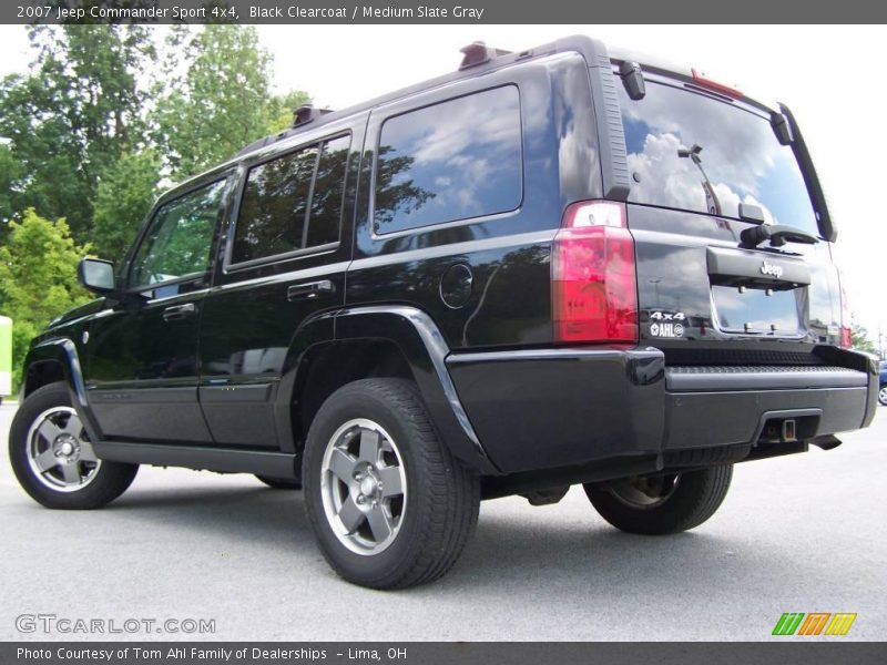 Black Clearcoat / Medium Slate Gray 2007 Jeep Commander Sport 4x4