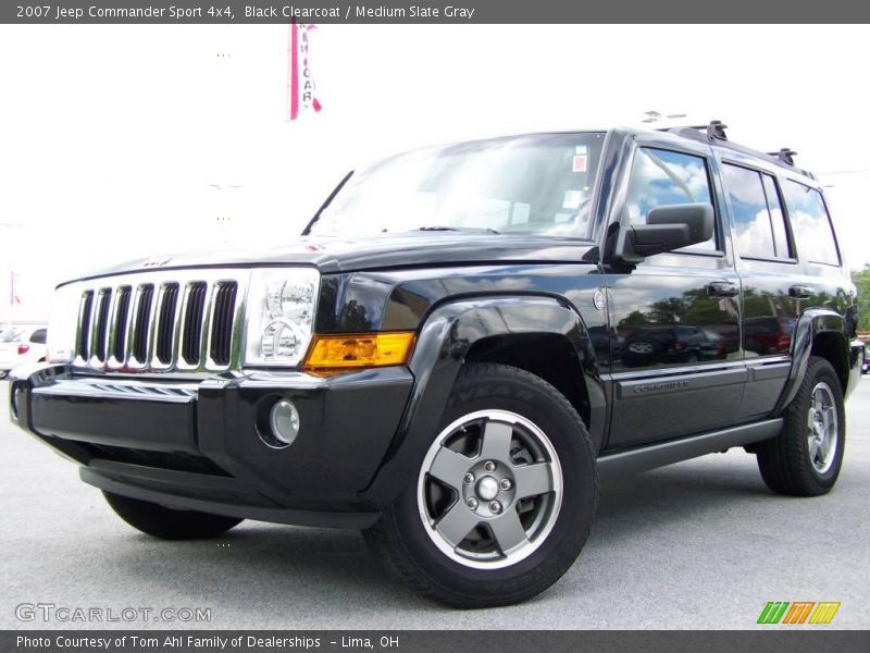Black Clearcoat / Medium Slate Gray 2007 Jeep Commander Sport 4x4