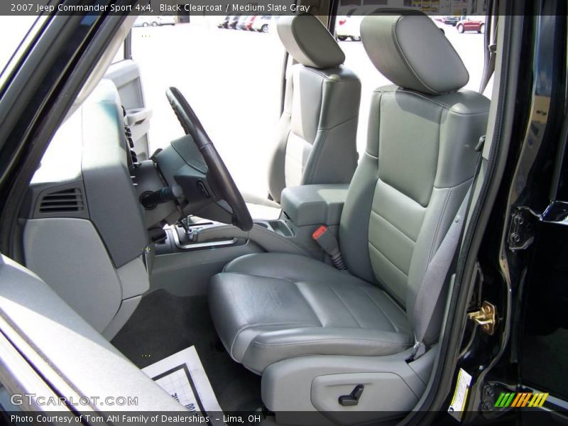 Black Clearcoat / Medium Slate Gray 2007 Jeep Commander Sport 4x4